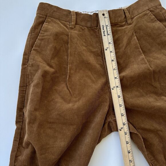 NWT MUJI Women's Kapok Corduroy Tuck Pants Made From Tree Nuts LARGE 2024 Camel - Picture 11 of 13